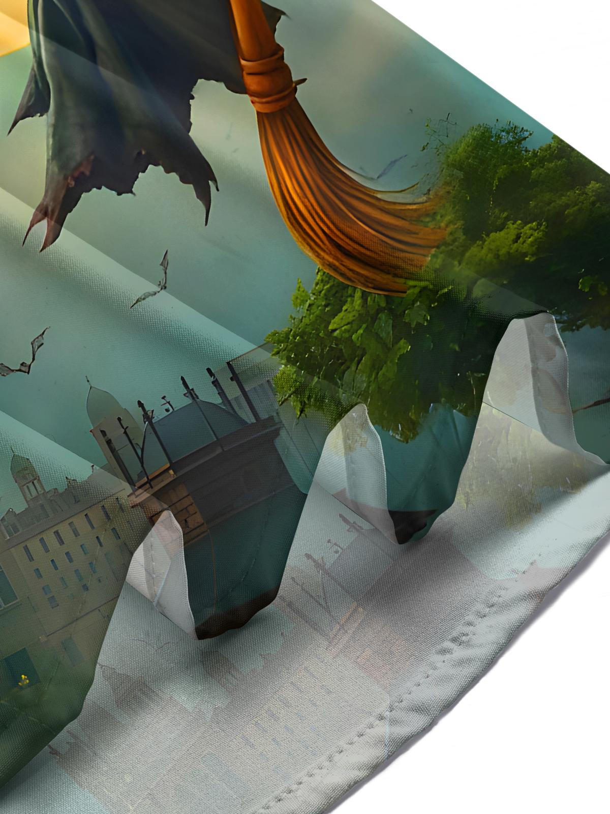 Funny Halloween Witch Moon Men's Pocket Short Sleeve Shirts