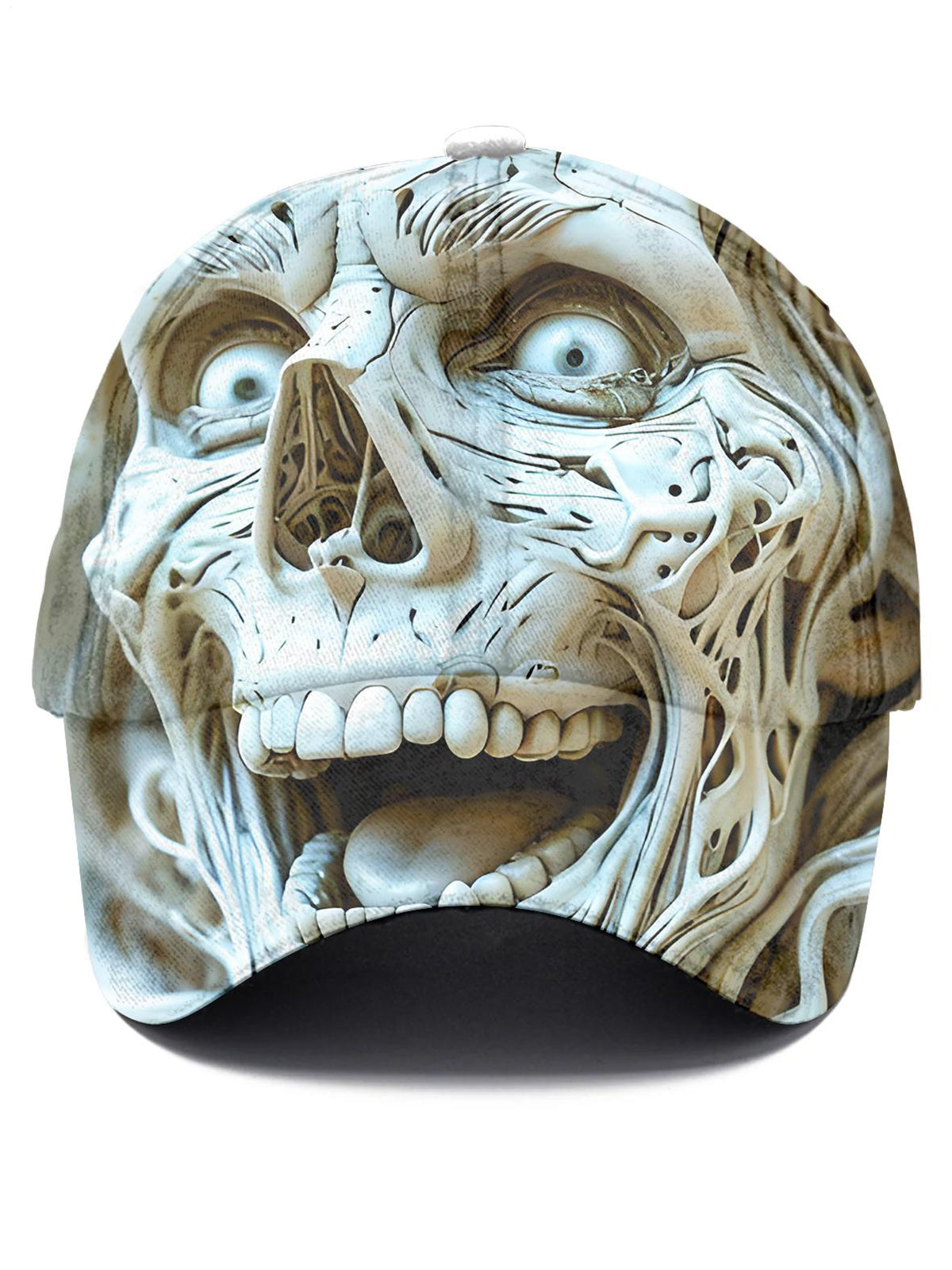 Funny Skull Art Relief Halloween Men's Print Baseball Cap