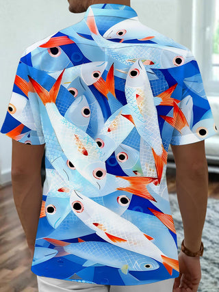 men's aloha shirt back view