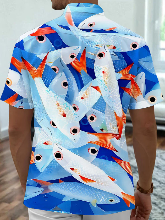 men's aloha shirt back view