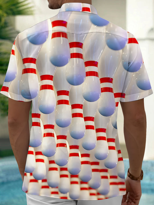 men's bird print shirt back view