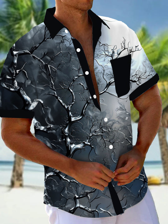 men's patterned sweater shirt front view