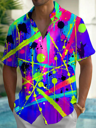 men's tie dye shirt front view