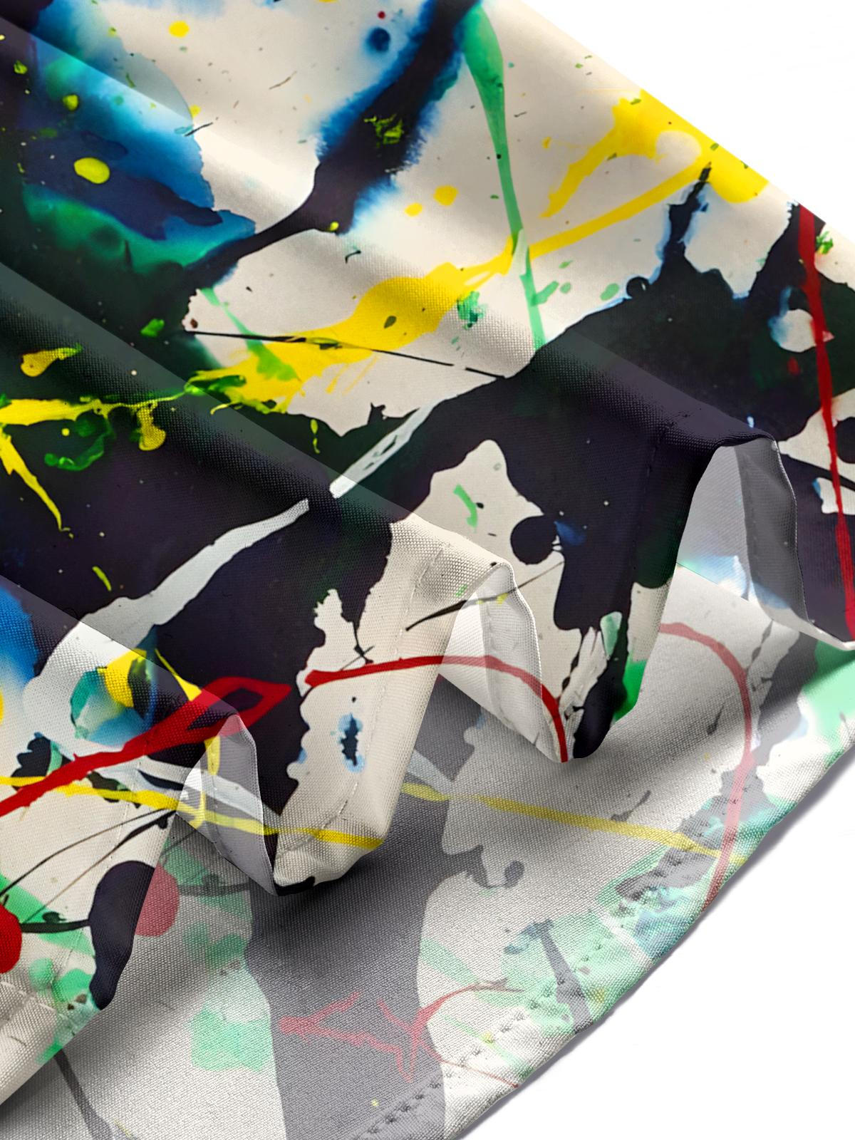 Abstract Gradient Print Men's Pocket Short Sleeve Shirts