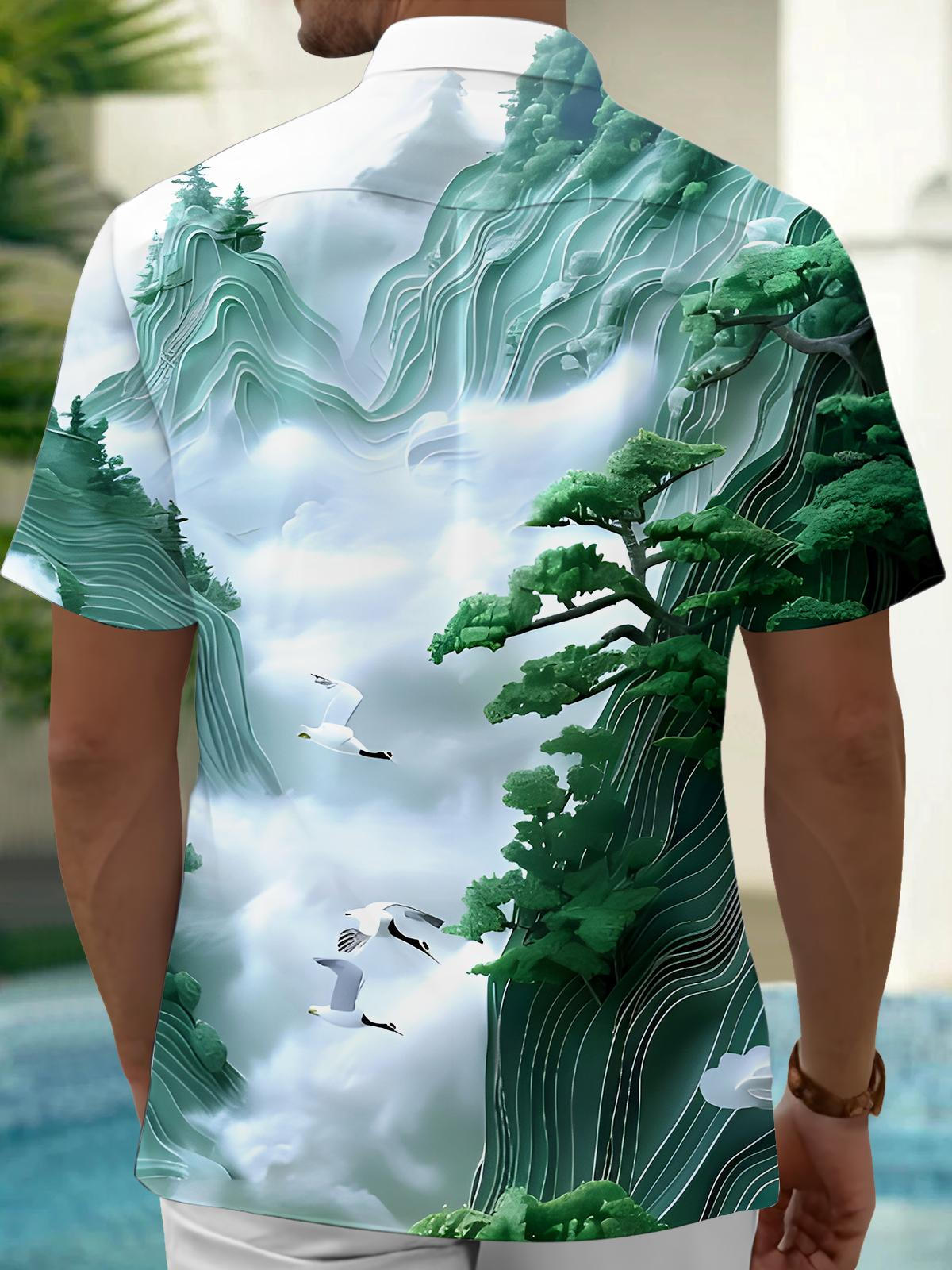 Mountain Crane Men's Pocket Short Sleeve Shirts