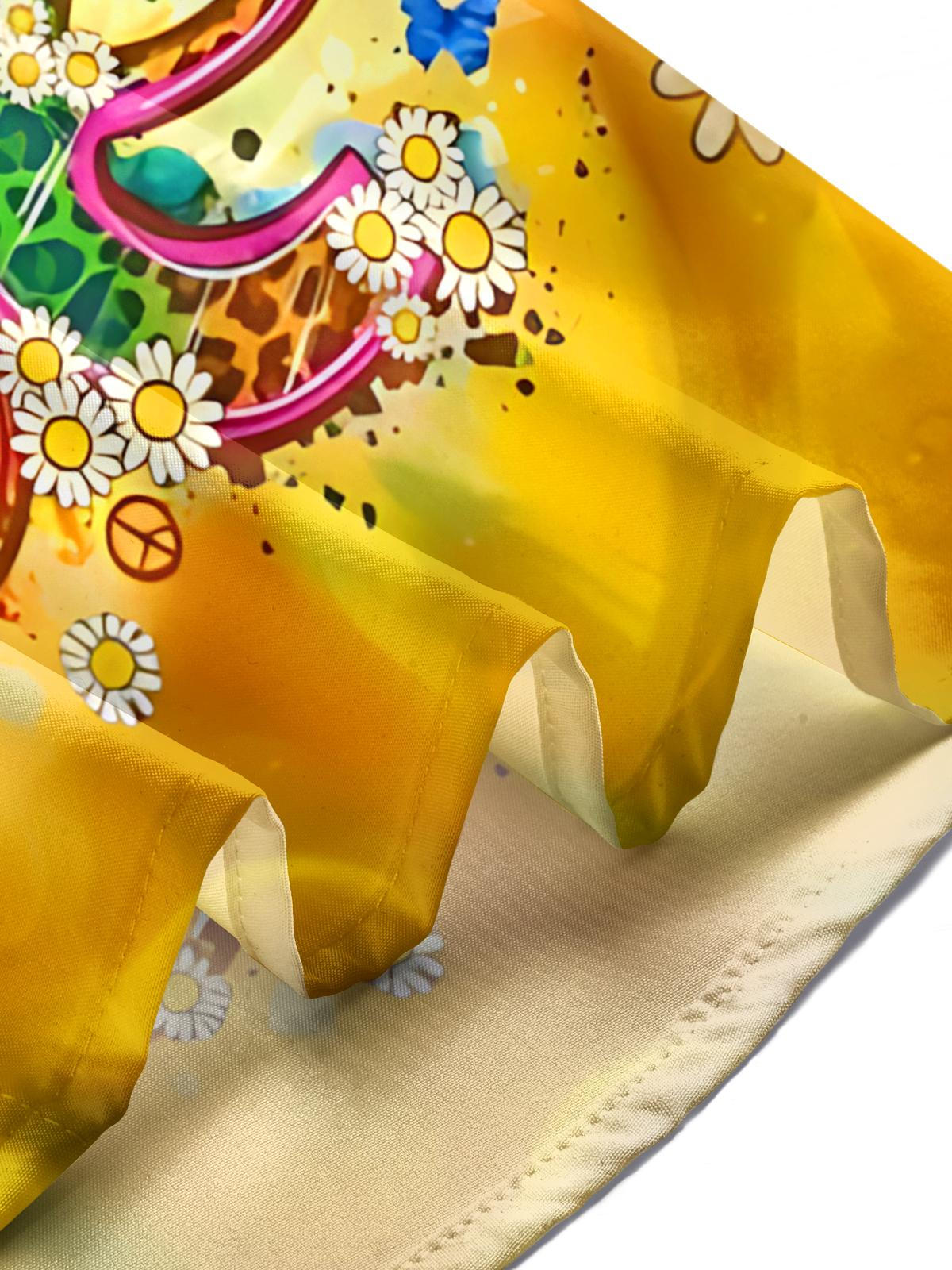 Hippie Sun Art Print Men's Pocket Long Sleeve Shirts