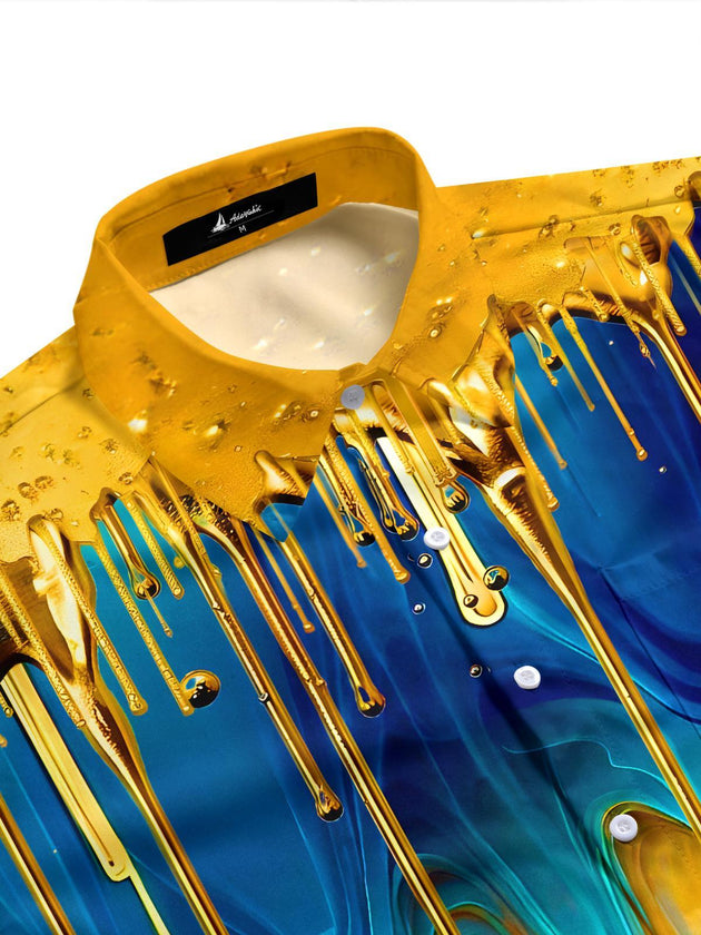 men's graphic art shirt side view
