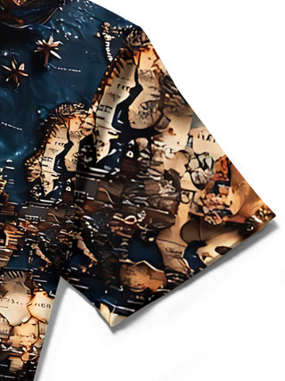 men's vintage style shirt close-up short sleeve