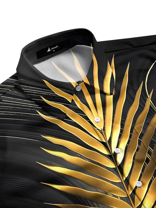 men's printed short sleeve flat lay shirt