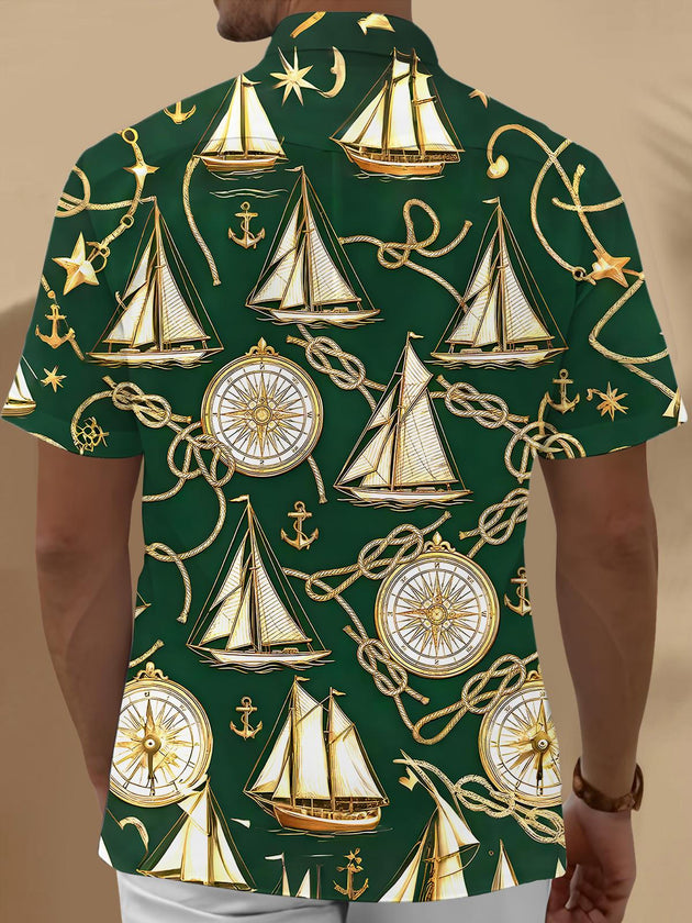 men's aloha shirt back view