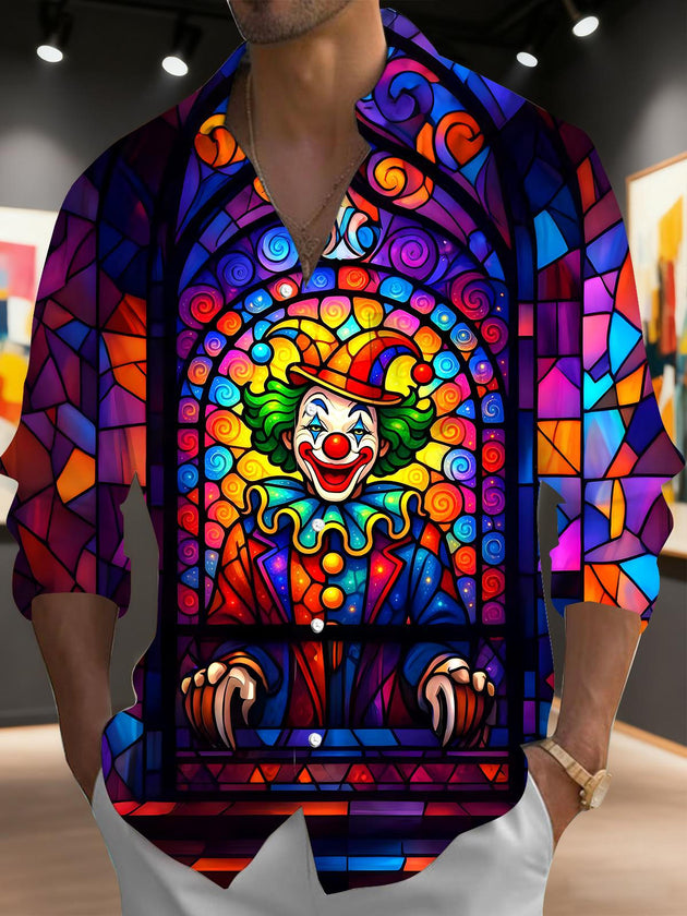 men's tie dye shirt front view