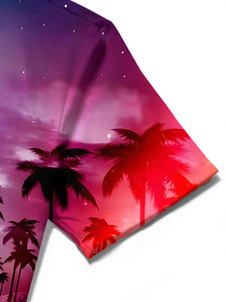 men's Hawaiian shirt close-up short sleeve