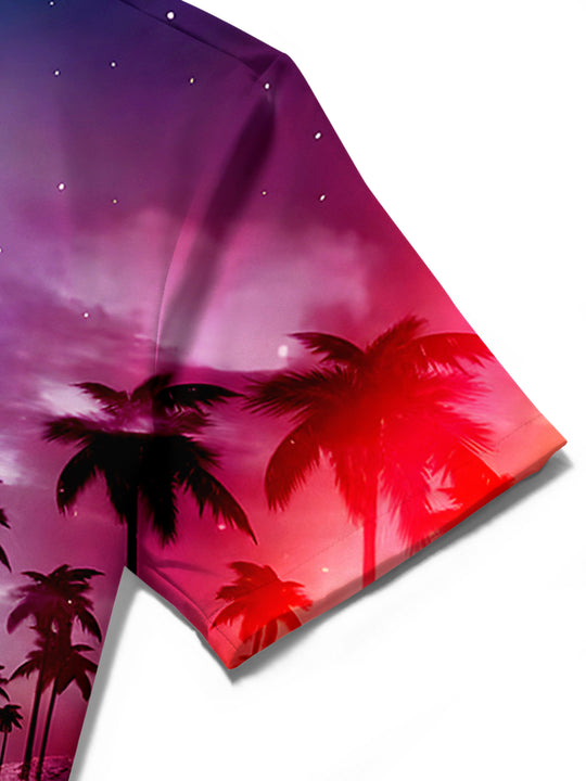 men's Hawaiian shirt close-up short sleeve