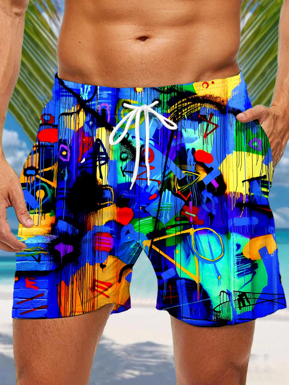 Tie Dye Men's Print Pocket Shorts