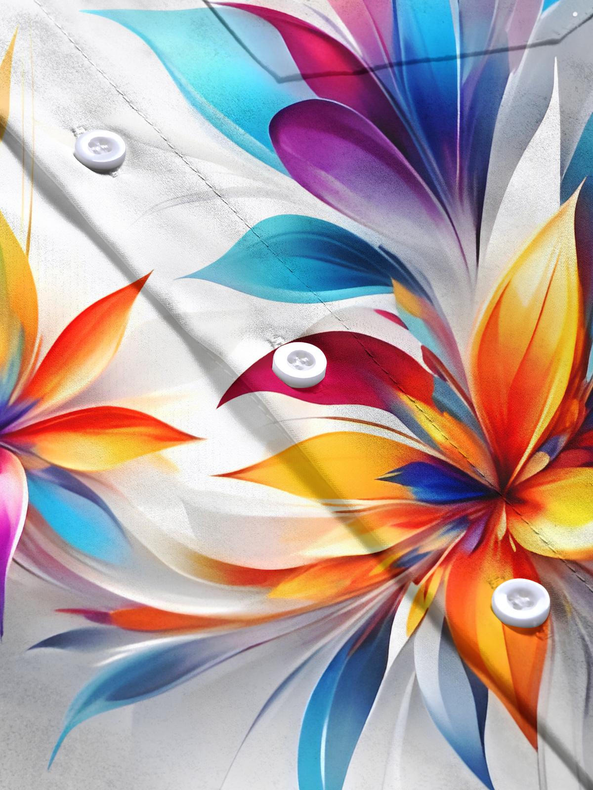 Floral Men's Pocket Short Sleeve Shirts