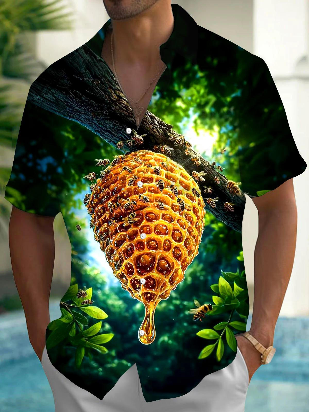 Bee Nest Men's Pocket Short Sleeve Shirts