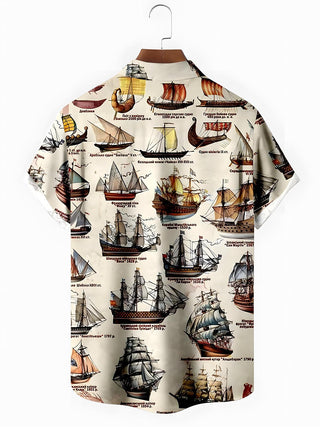 men's aloha shirt back view