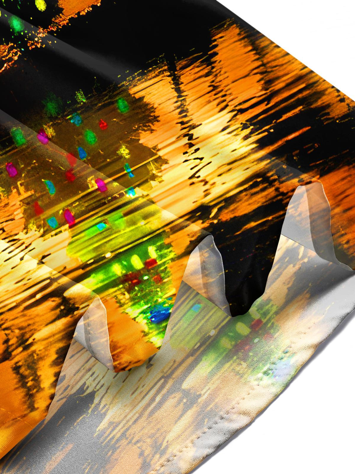 Sunset Coconut Tree Christmas Tree Xmas Men's Pocket Short Sleeve Shirts