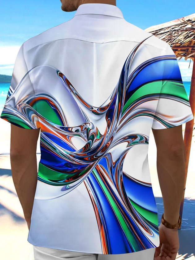 men's aloha shirt back view