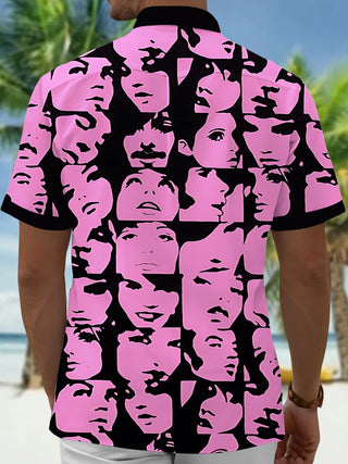 men's artistic design shirt back view