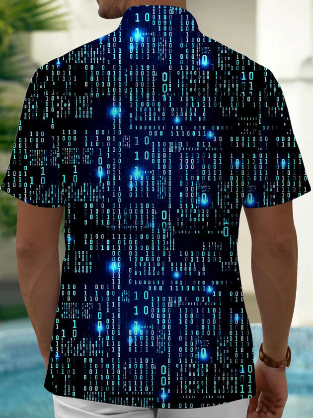 men's short sleeve shirt side view