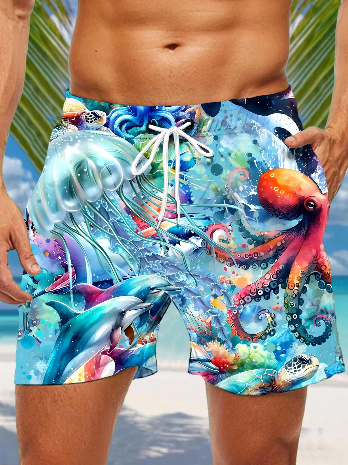 Hawaiian Men's Print Pocket Shorts