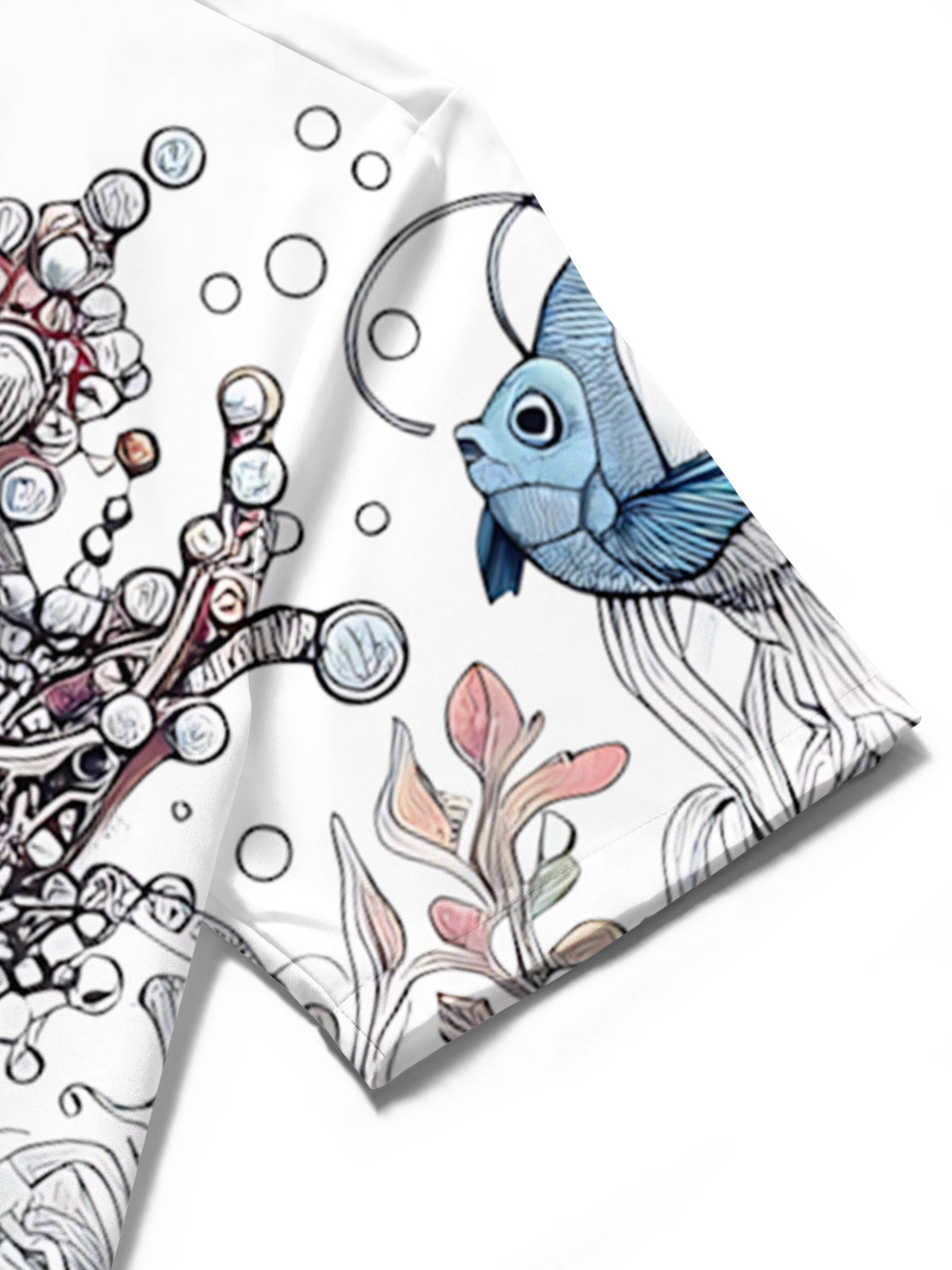 Octopus Marine Art Print Men's Pocket Short Sleeve Shirts