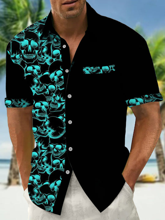 men's patterned sweater shirt front view