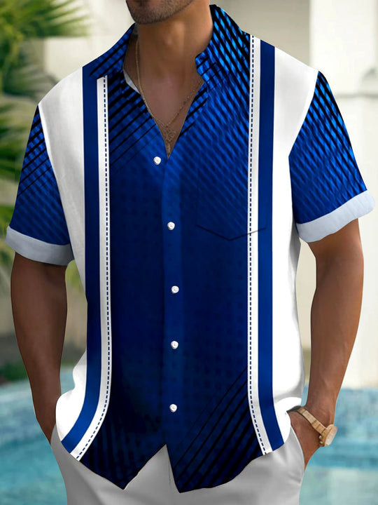 men's patterned sweater shirt front view
