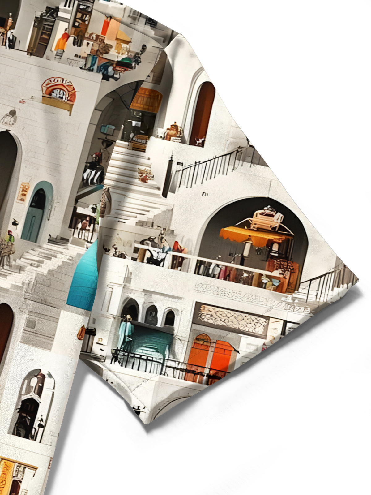 Building Print Men's Pocket Short Sleeve Shirts