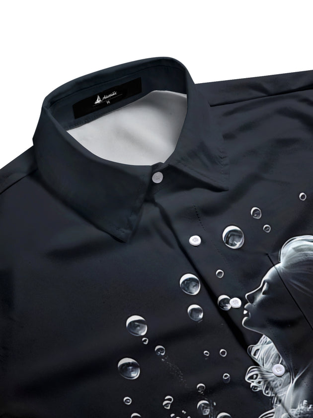 men's short sleeve shirt side view