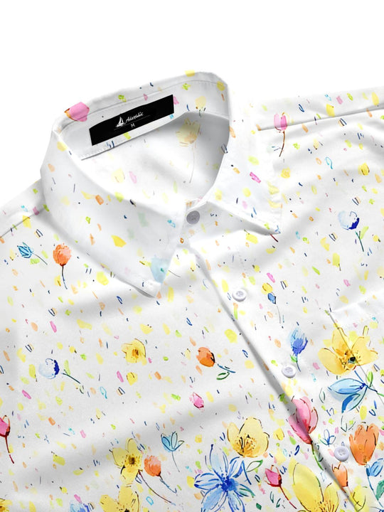 men's botanical shirt side view