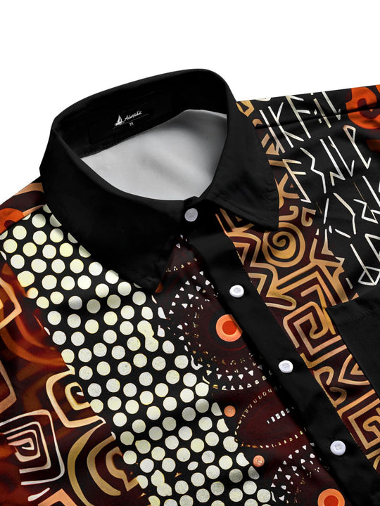 men's classic print shirt side view