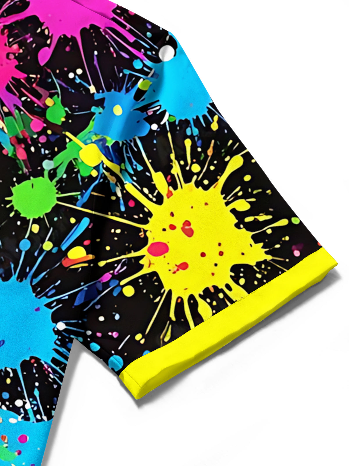 Tie Dye Print Men's Pocket Short Sleeve Shirts