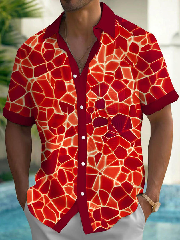 men's patterned sweater shirt front view