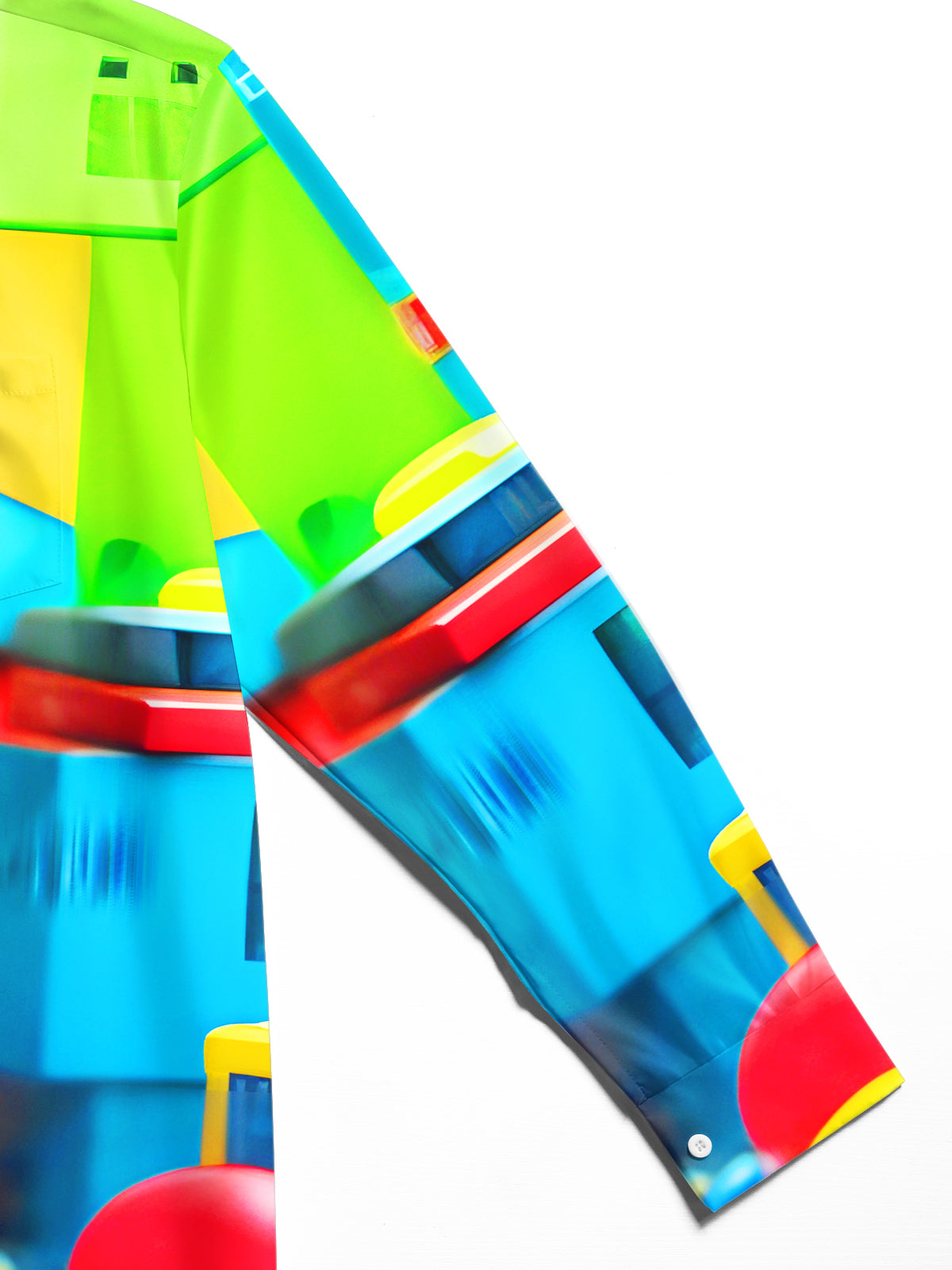 Colorful Classic Button Mobile Phone Men's Pocket Long Sleeve Shirts