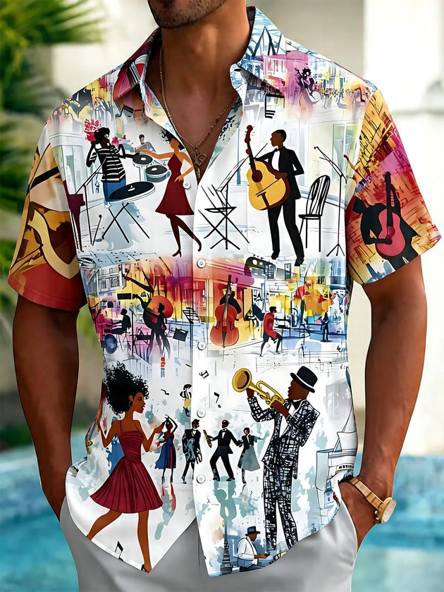 men's party shirt front view