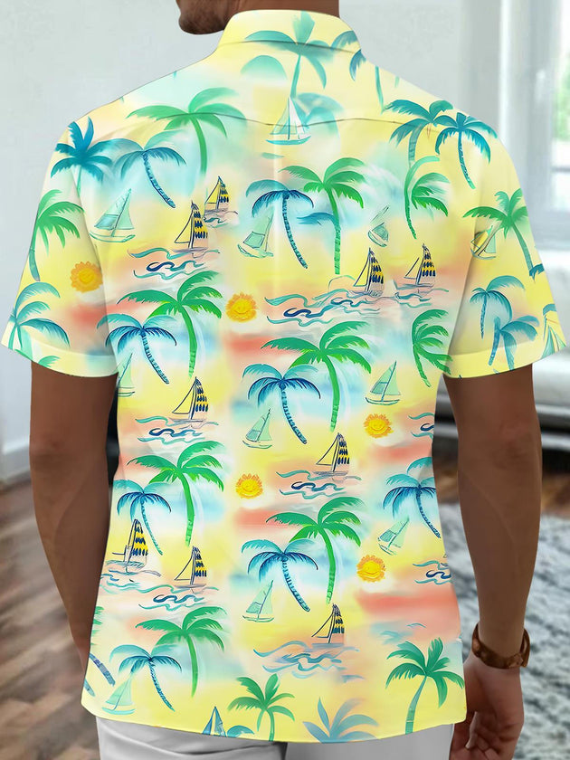 men's aloha shirt back view