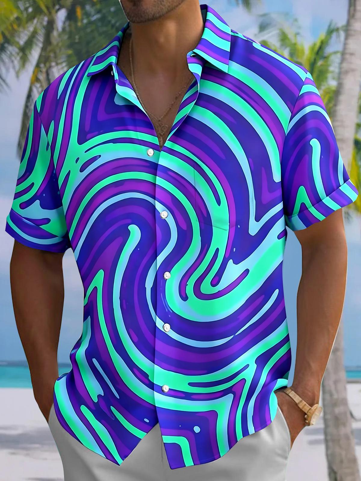 Geometry Men's Pocket Short Sleeve Shirts