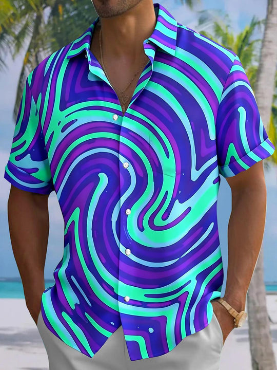 Geometry Men's Pocket Short Sleeve Shirts