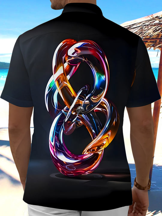 Men's short sleeve pocket shirt back view
