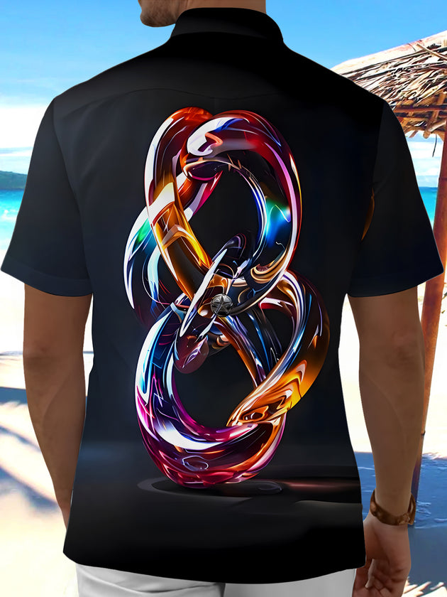 Men's short sleeve pocket shirt back view