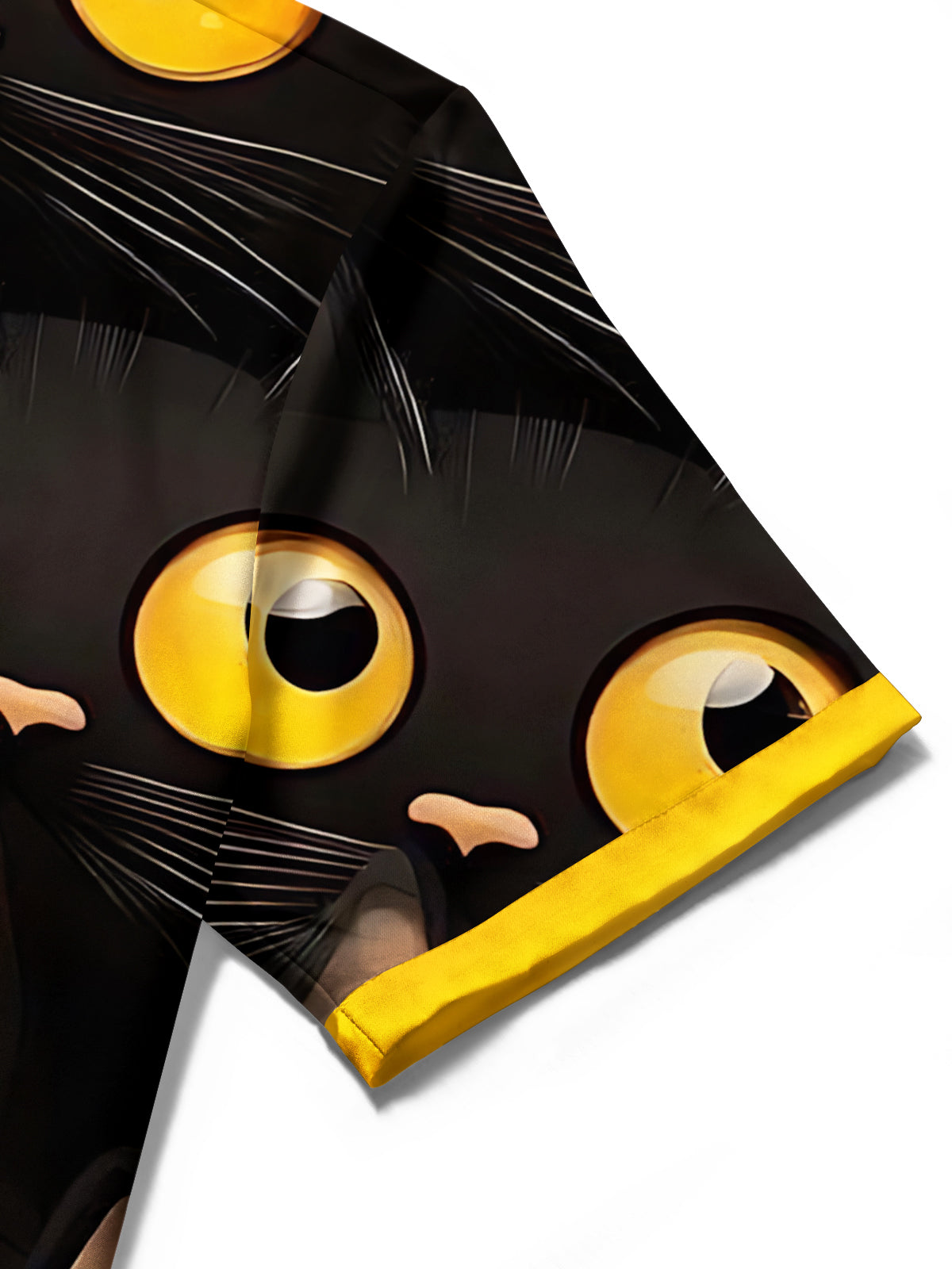 Cat Print Men's Pocket Short Sleeve Shirts