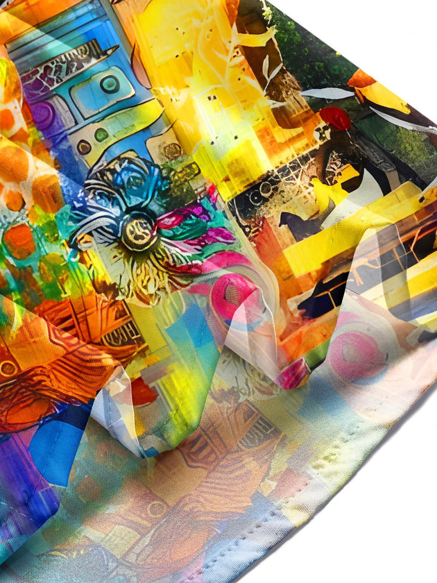 men's colorful vintage style shirt summer vacation