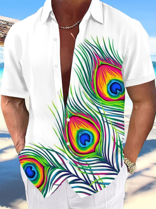 men's patterned sweater shirt front view
