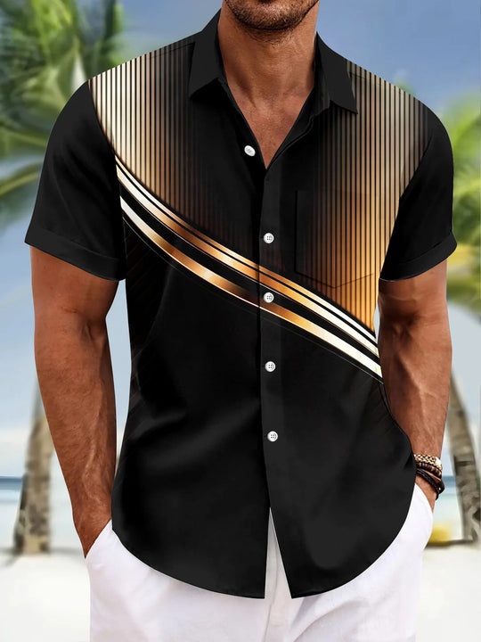 men's gradient print shirt front view
