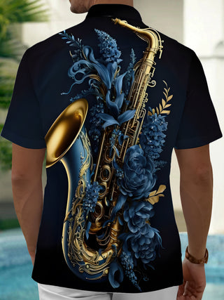 men's band shirt back view