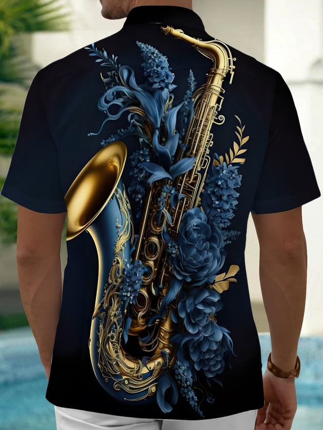 men's band shirt back view