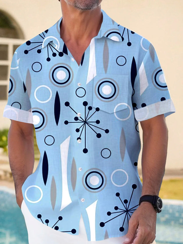 men's patterned sweater shirt front view