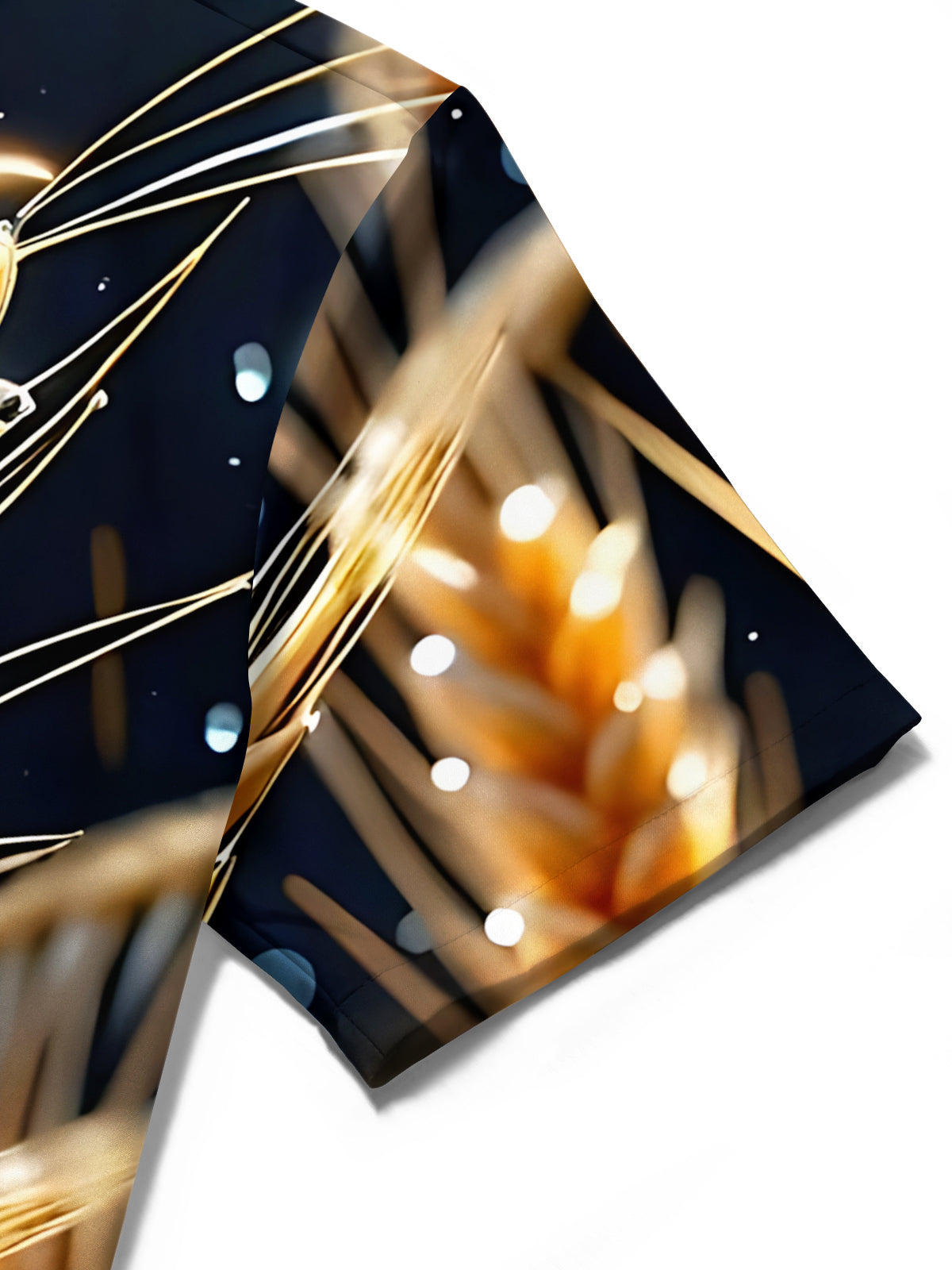 Wheat Print Men's Pocket Short Sleeve Shirts